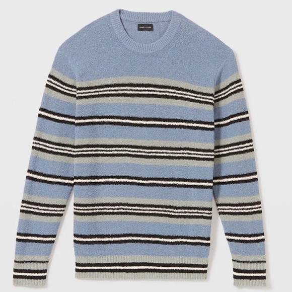 Striped Bouclé Crewneck Sweater - Brand New - NEVER WORN - Blue Multi - Picture 4 of 4